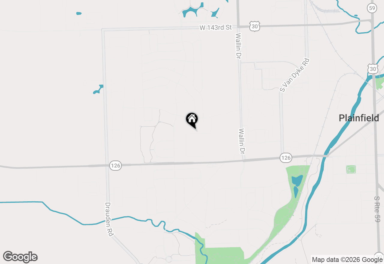 Map of 14904 S Henebry Lane, Plainfield, IL 60544