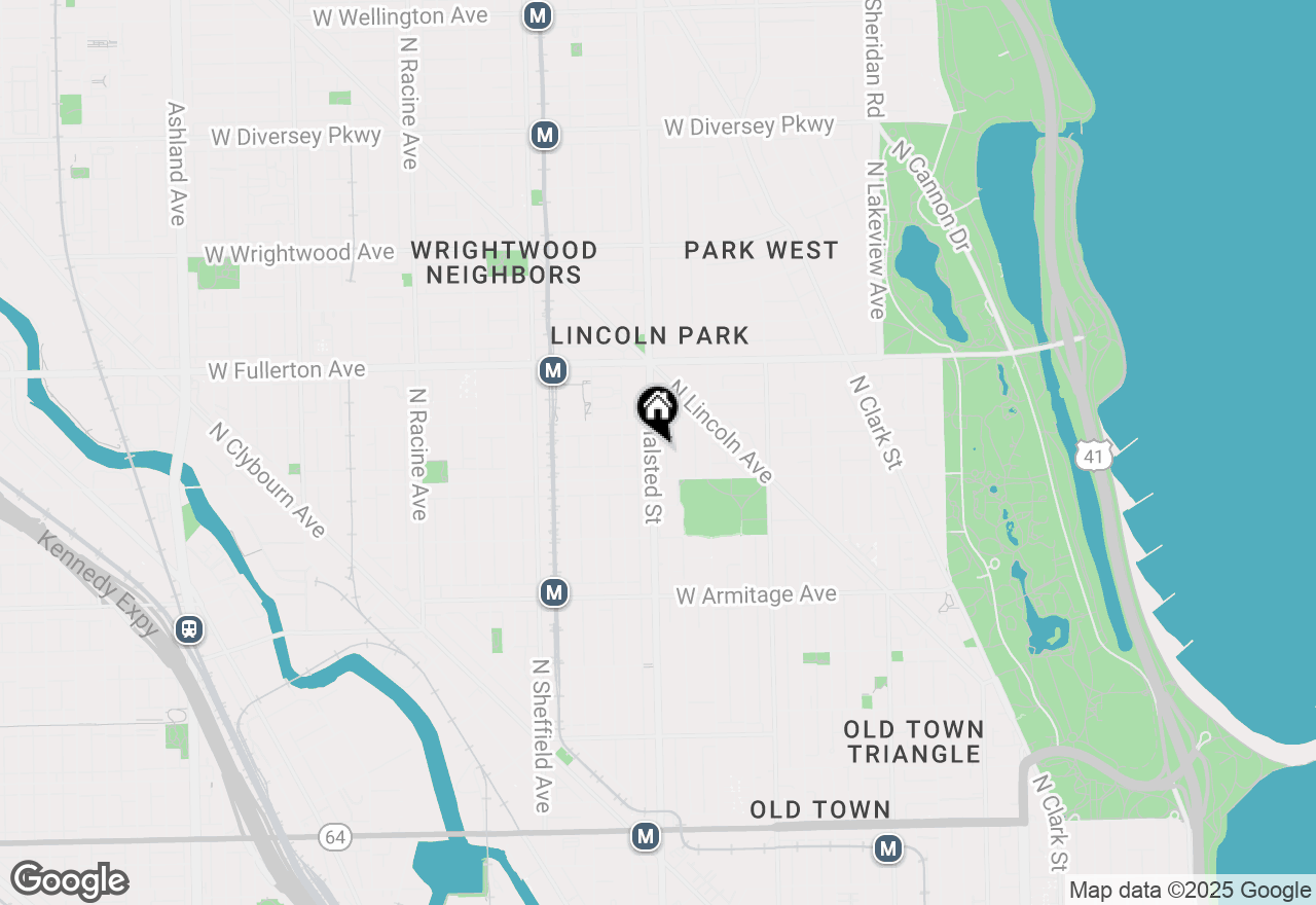 Map of 2225 N Halsted Street #G6, Chicago, IL 60614