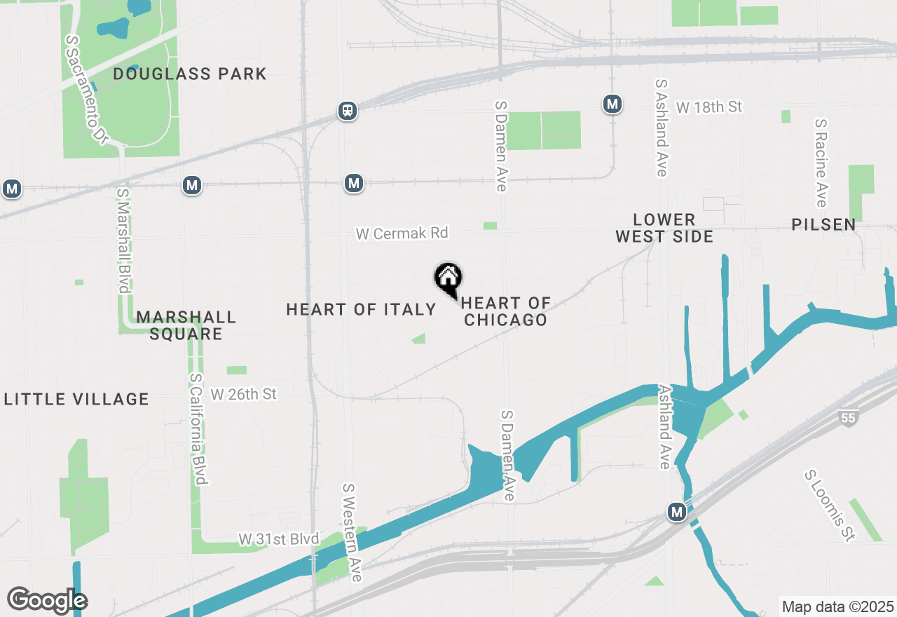 Map of 2124 W 24th Street, Chicago, IL 60608