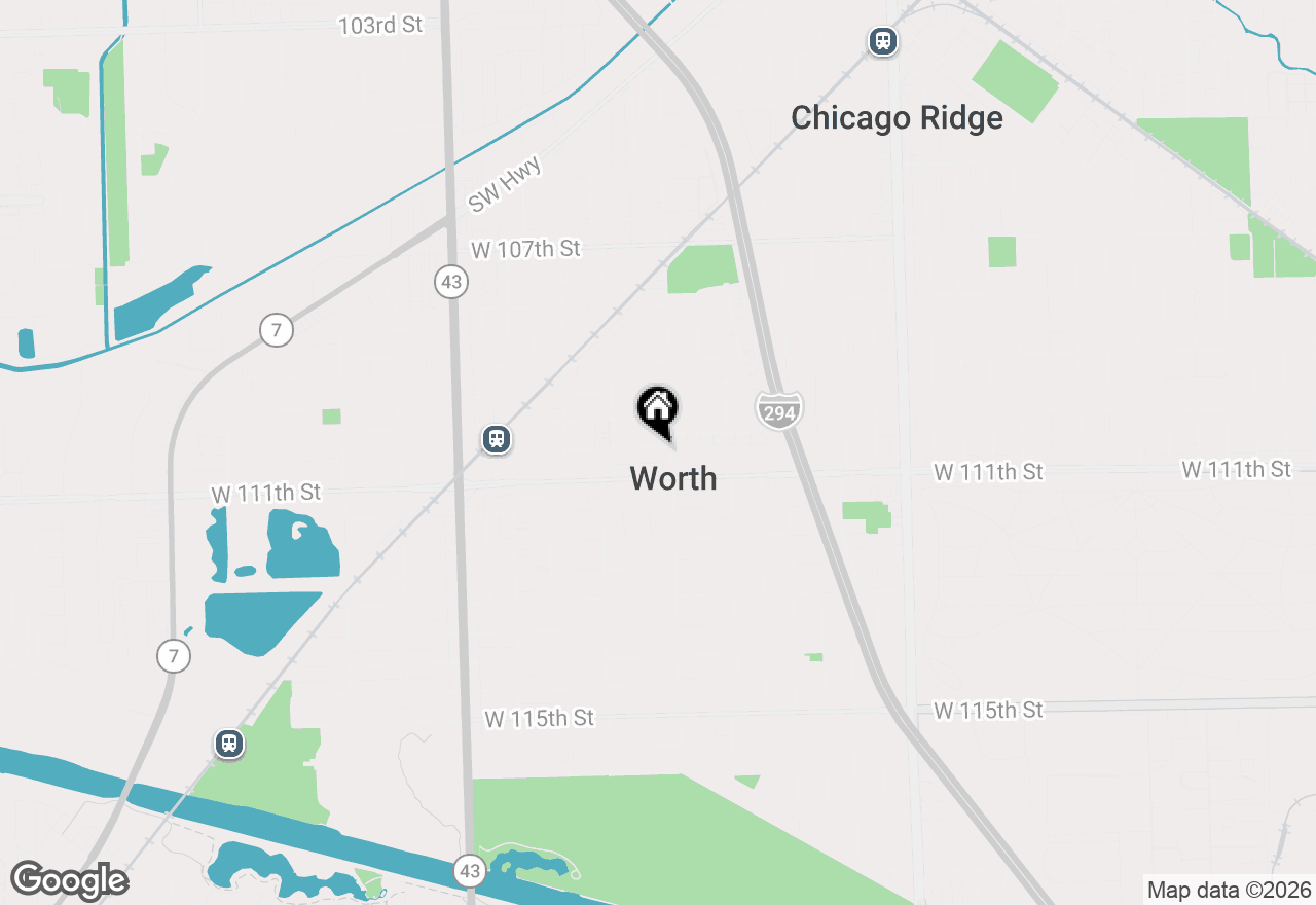 Map of 6811 W Crandall Avenue, Worth, IL 60482