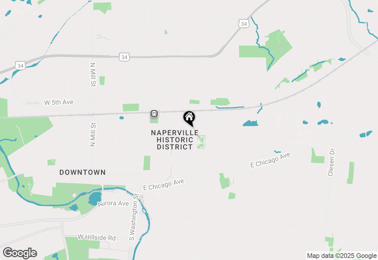 Map of 216 N Sleight Street, Naperville, IL 60540