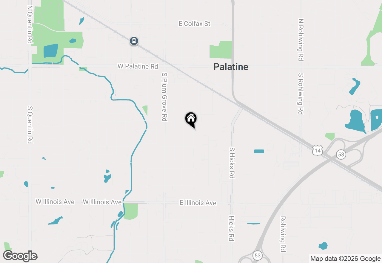 Map of 330 S Oak Street, Palatine, IL 60067
