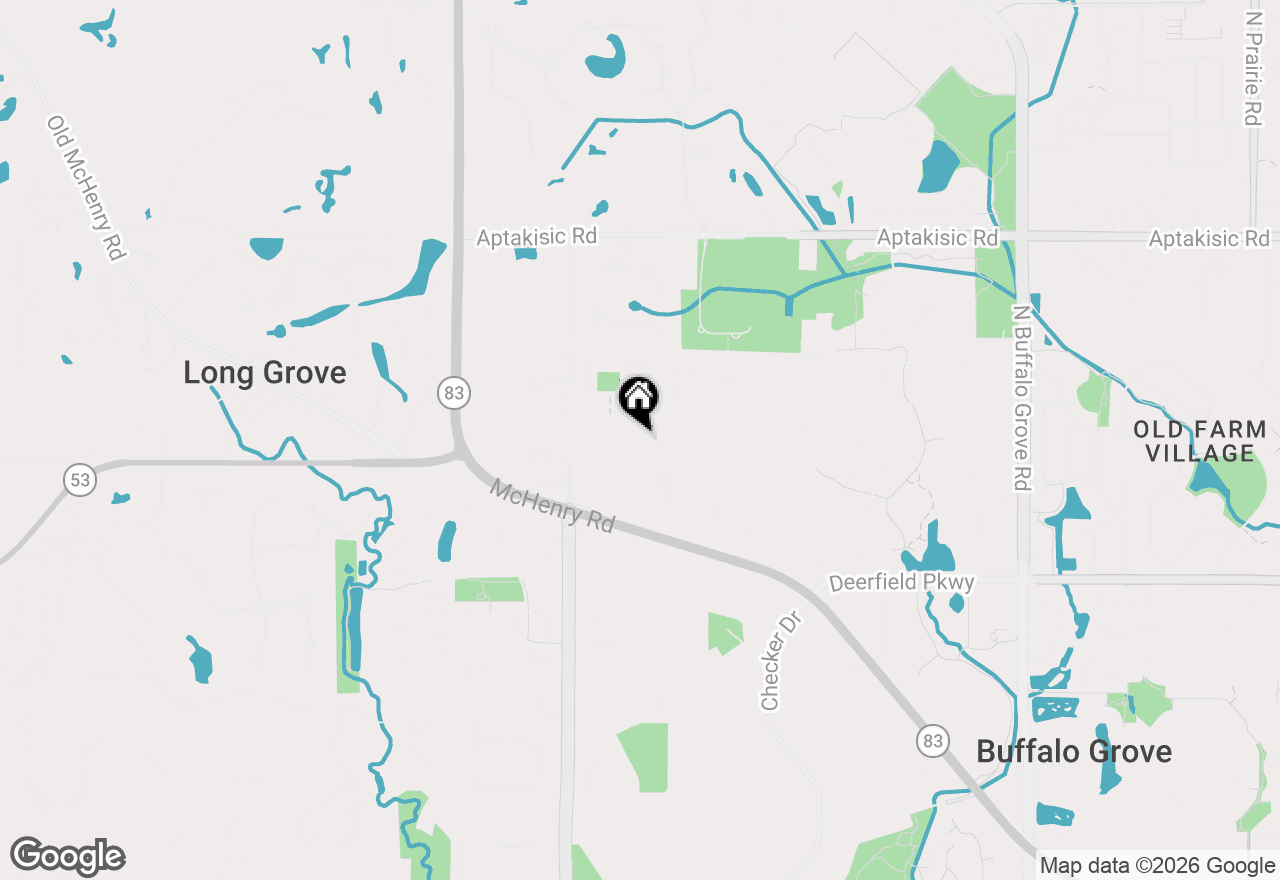 Map of 1344 Logsdon Lane, Buffalo Grove, IL 60089