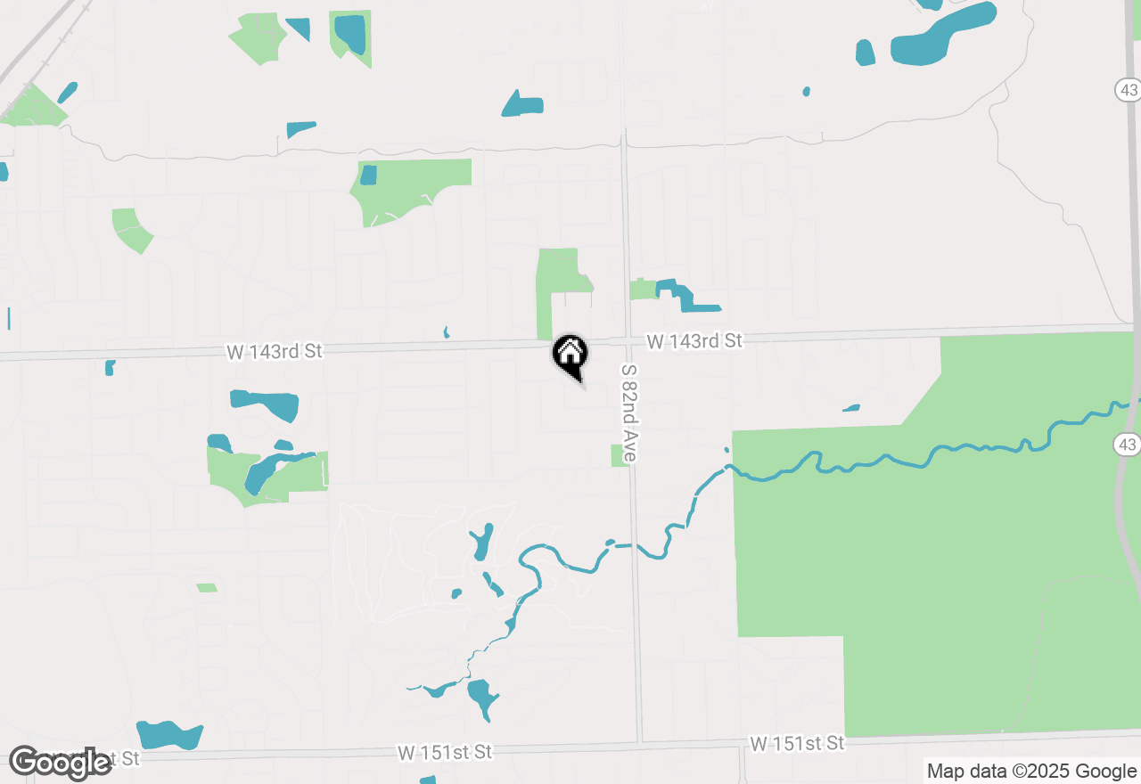 Map of 8257 Chertsey Court, Orland Park, IL 60462