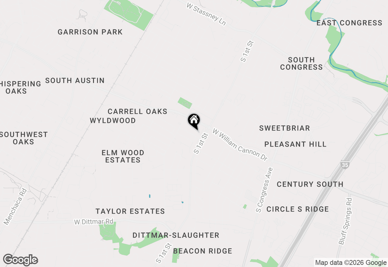 Map of 711 Buckingham Pl, Austin, TX 78745
