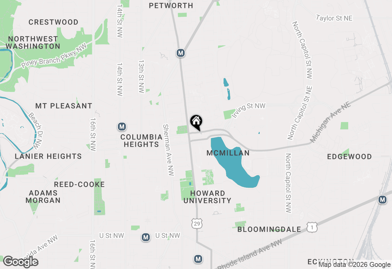 Map of 636 Columbia Road Nw, Washington, DC 20001