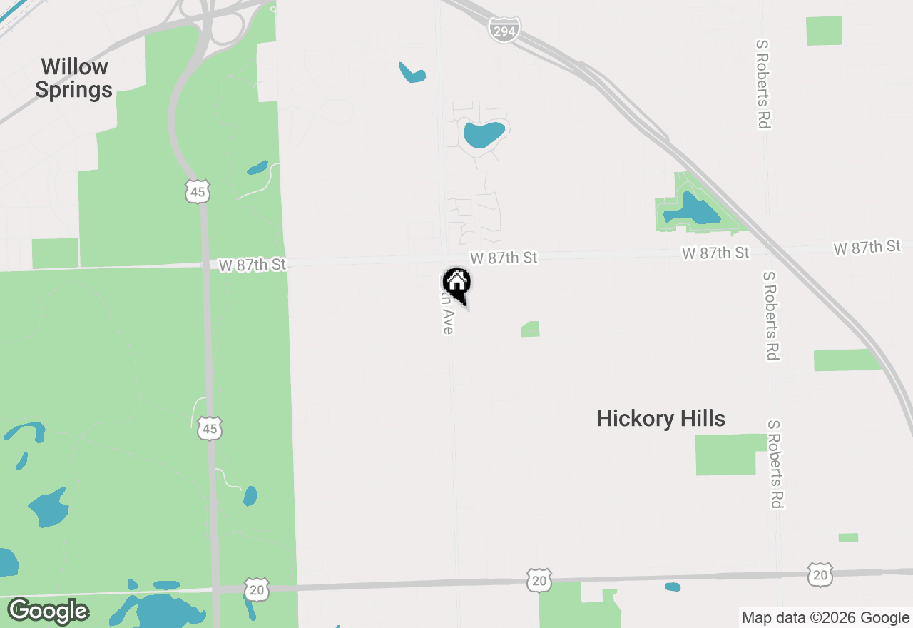 Map of 8808 S Pleasant Avenue, Hickory Hills, IL 60457