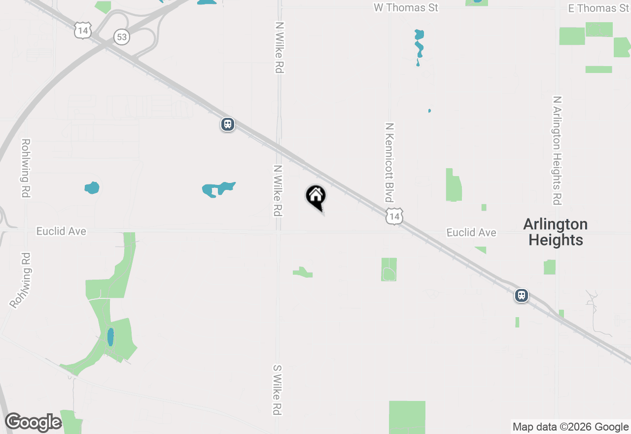 Map of 1415 W Hawthorne Street, Arlington Heights, IL 60005