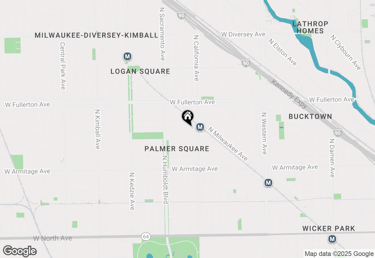 Map of 2838 W Palmer Street #2, Chicago, IL 60647