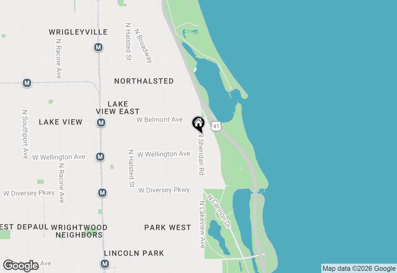 Map of 3110 N Sheridan Road #905, Chicago, IL 60657