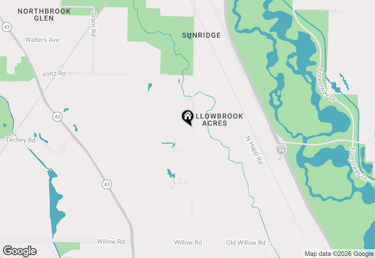 Map of 1930 Sunset Ridge Road, Northfield, IL 60093