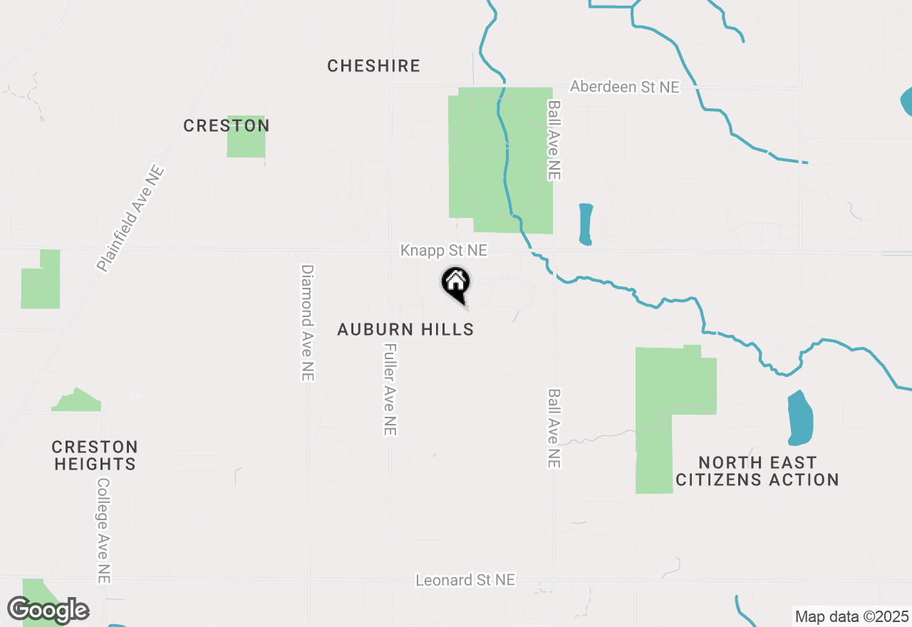 Map of 1833 Carlton Avenue Ne, Grand Rapids, MI 49505