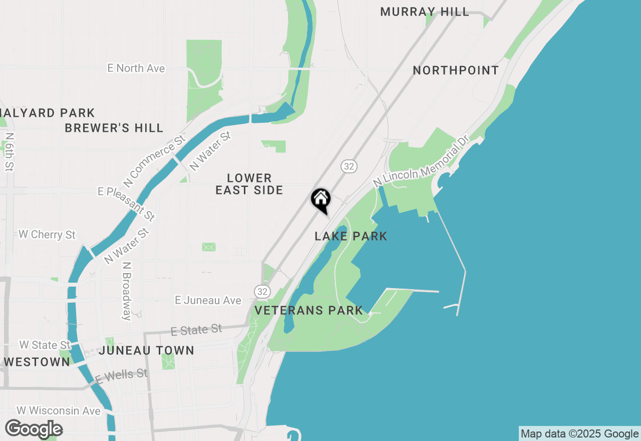 Map of 1610 N Prospect Ave #504, Milwaukee, WI 53202