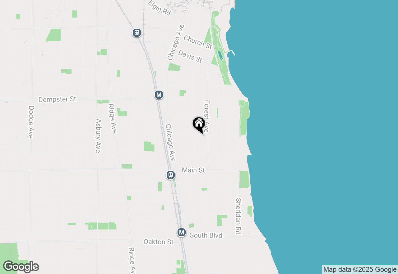 Map of 318 Greenleaf Street, Evanston, IL 60202