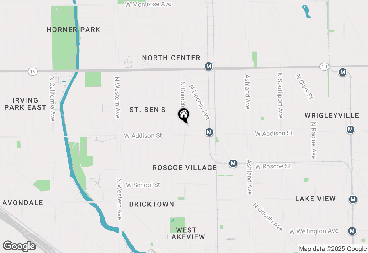 Map of 4453.5 N Damen Avenue #Y2, Chicago, IL 60618