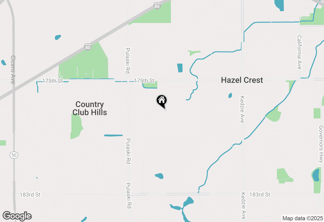 Map of 17711 Country Club Lane, Country Club Hills, IL 60478