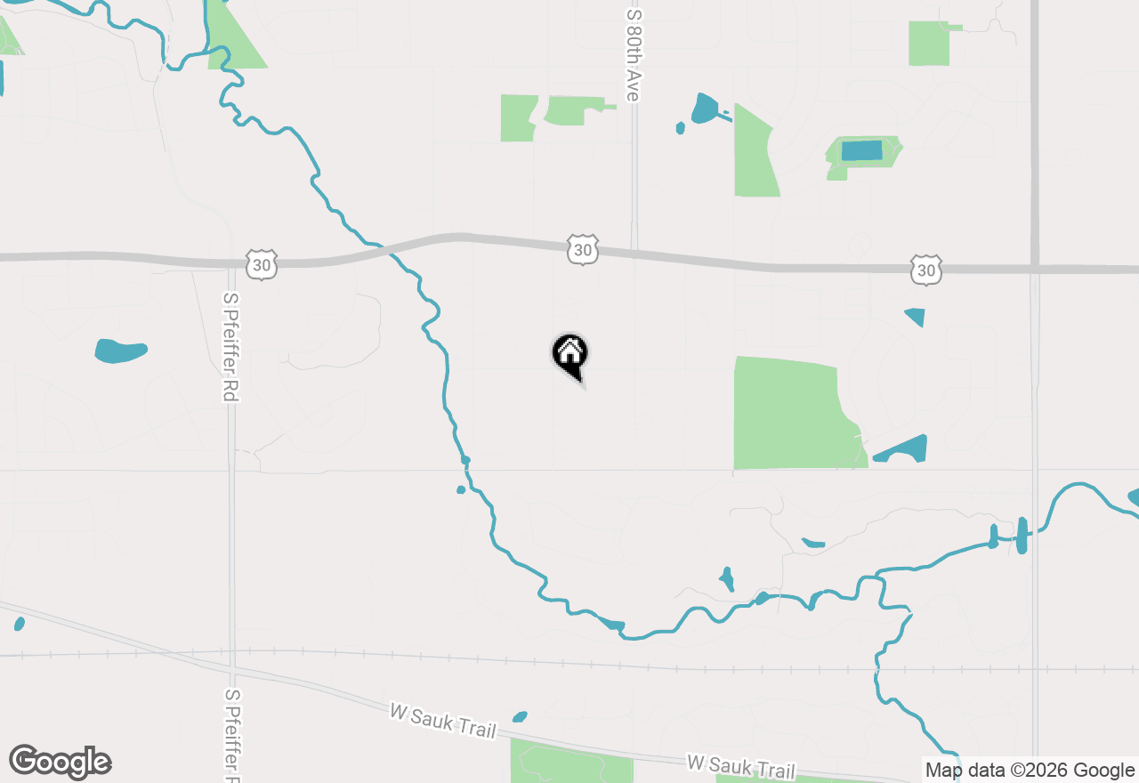 Map of 21329 S Hillside Road, Frankfort, IL 60423