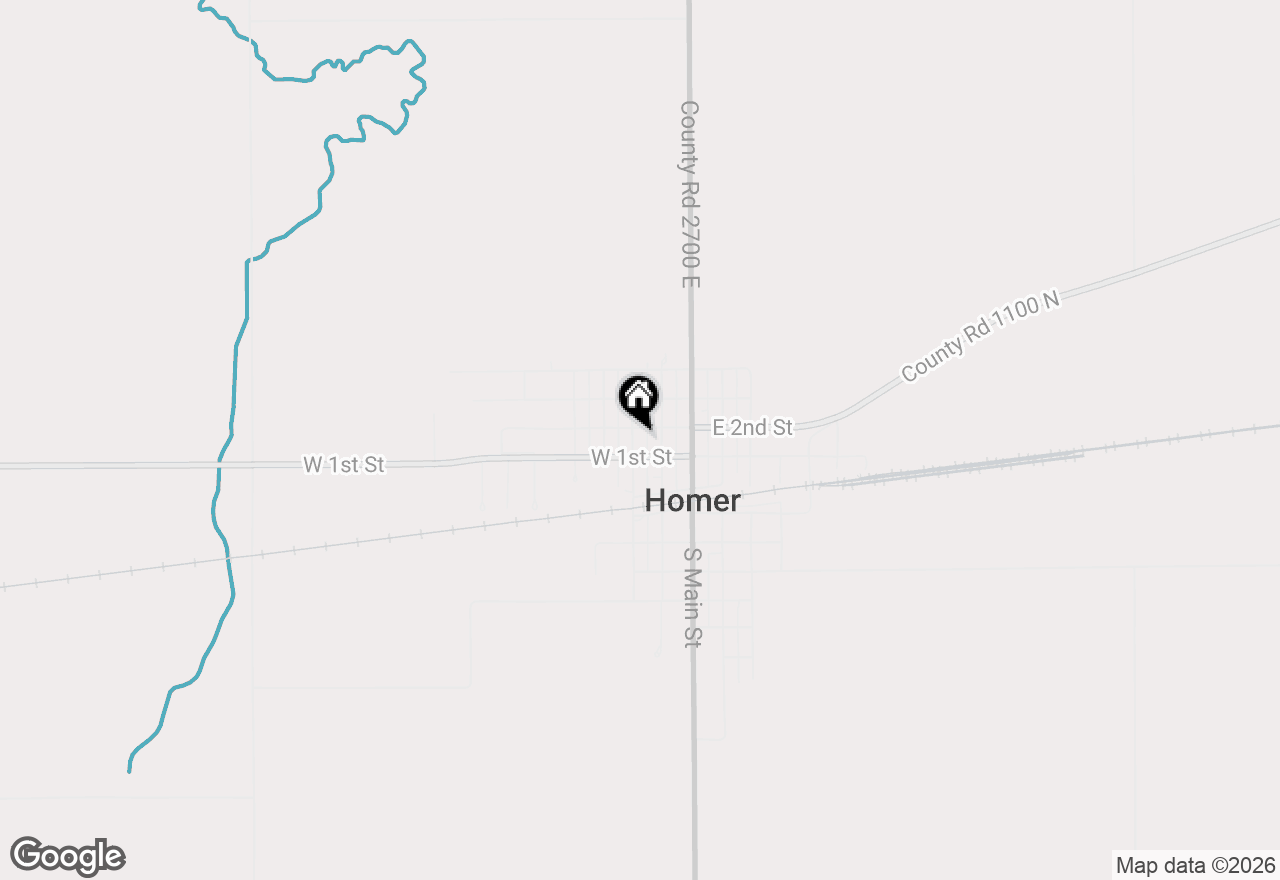 Map of 107 N Ellen Street, Homer, IL 61849