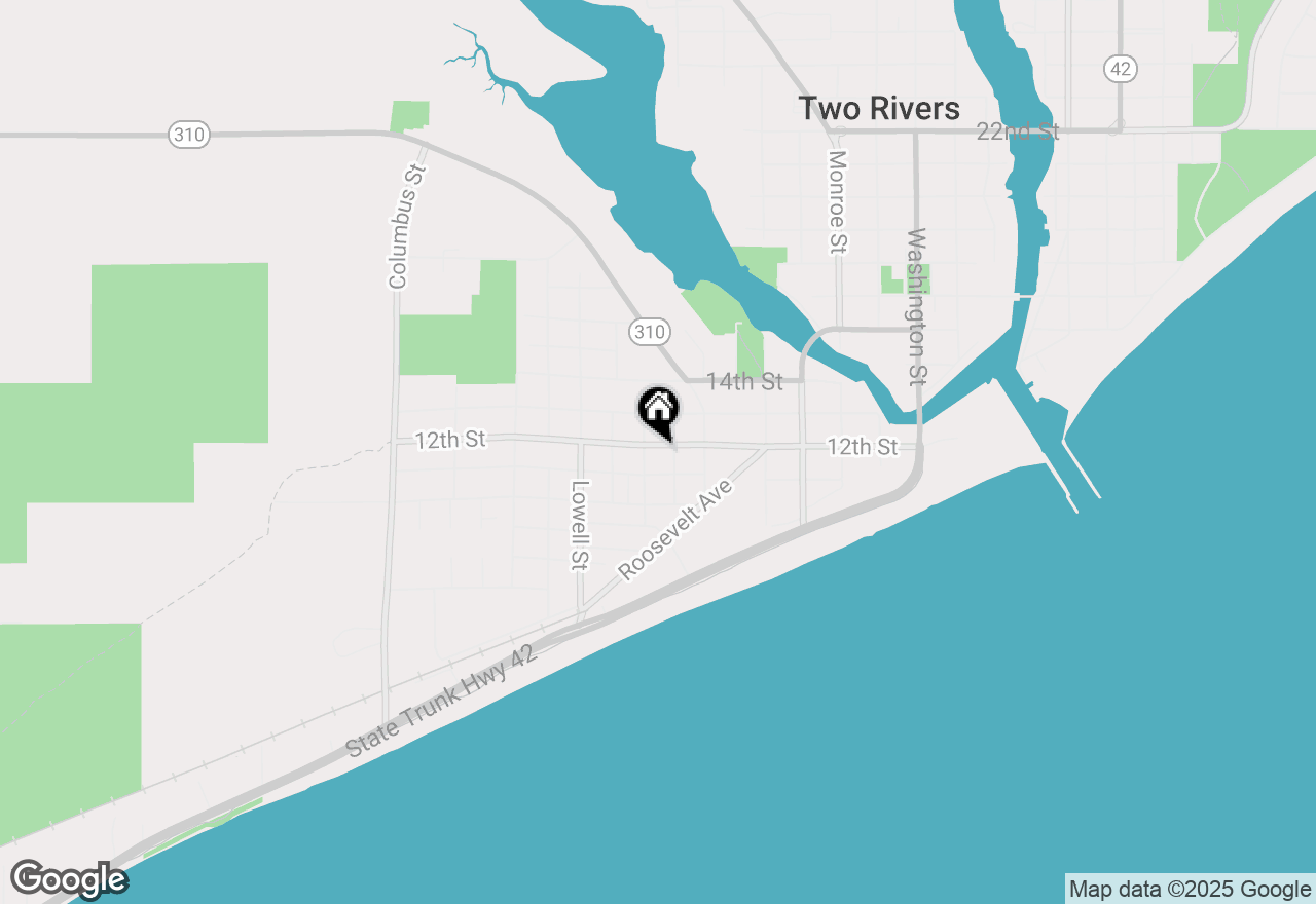 Map of 2203 12th St, Two Rivers, WI 54241