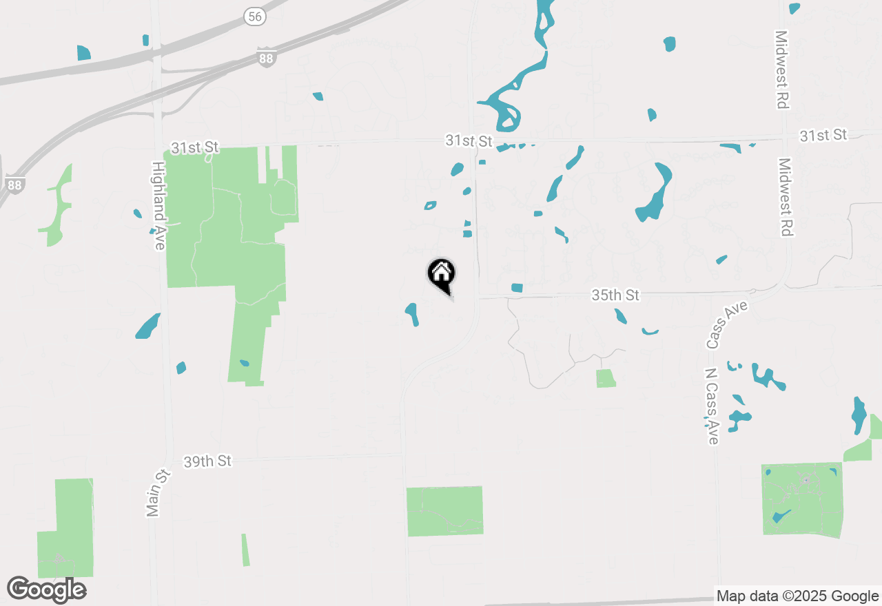 Map of 3021 35th Street, Oak Brook, IL 60523