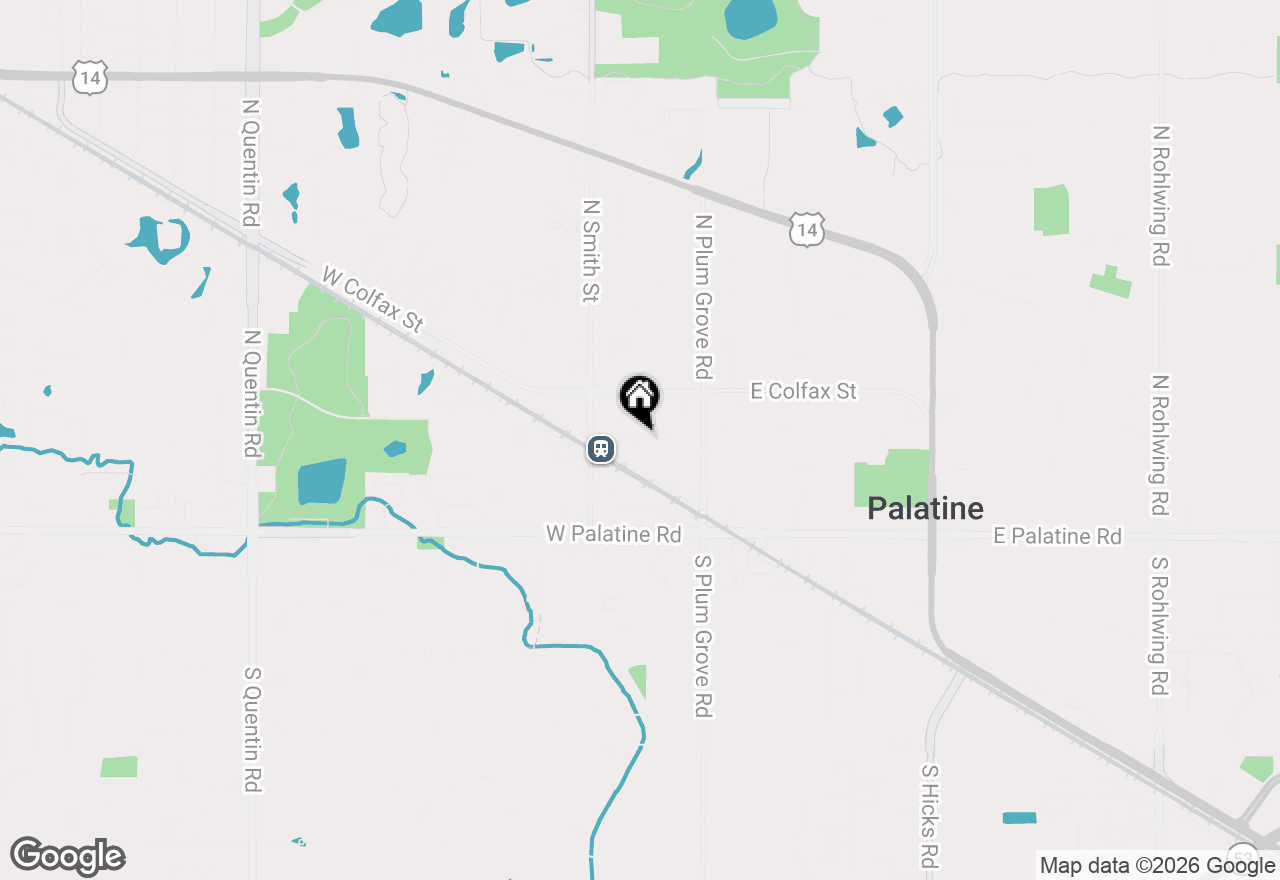 Map of 108 W Wood Street #C, Palatine, IL 60067