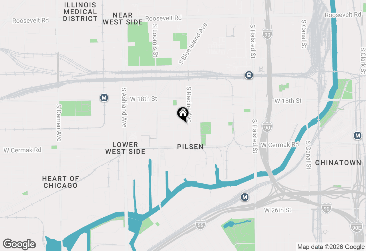 Map of 2007 S Allport Street #CH, Chicago, IL 60608