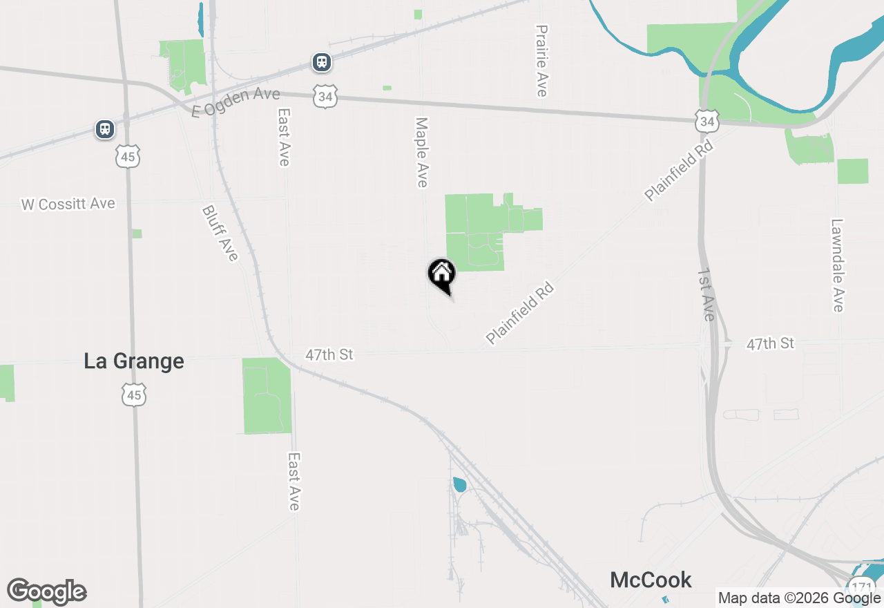 Map of 4528 Elm Avenue #2S, Brookfield, IL 60513