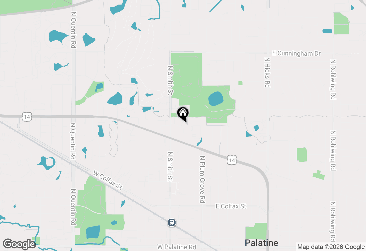 Map of 195 W Brandon Court #A33, Palatine, IL 60067