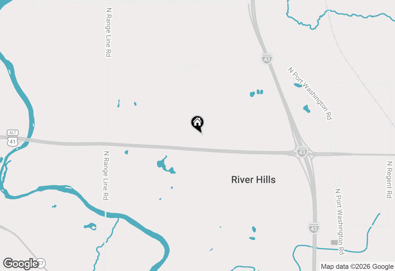 Map of 1724 N River Cir, River Hills, WI 53217