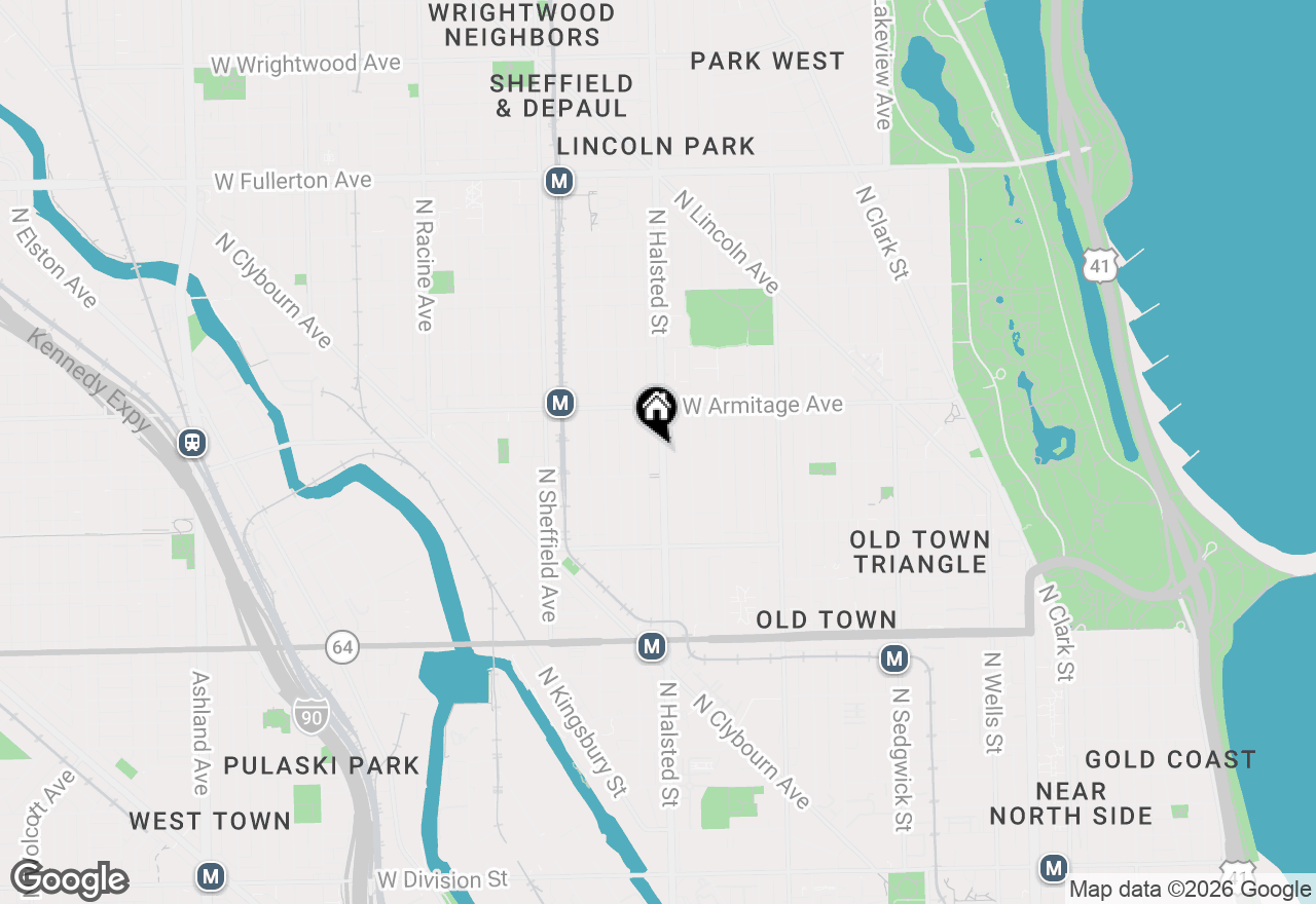Map of 1924 N Halsted Street, Chicago, IL 60614