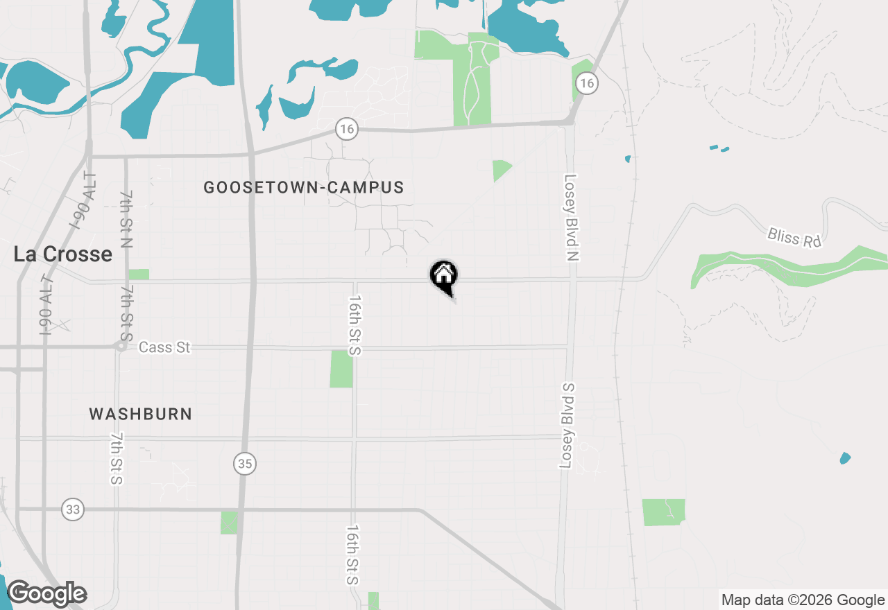 Map of 136 20th St S, La Crosse, WI 54601