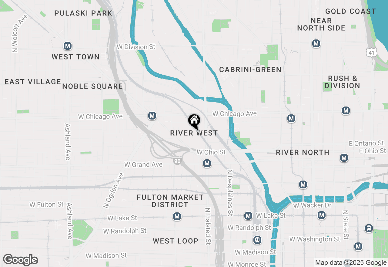 Map of 680 N Green Street #611, Chicago, IL 60642