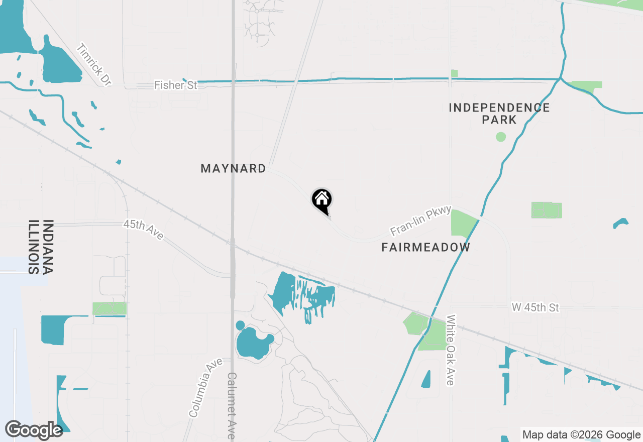 Map of 1118 Fran-lin Pkwy, Munster, IN 46321
