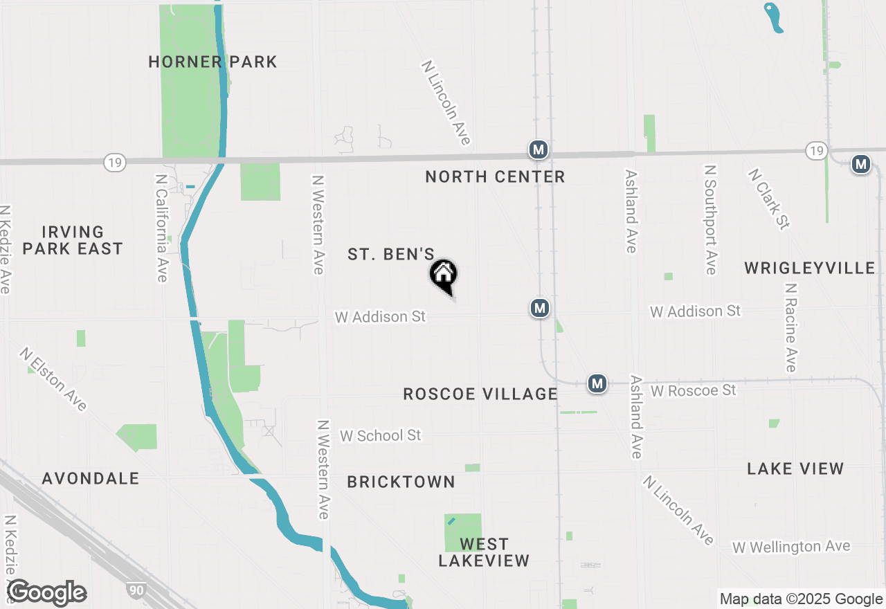 Map of 3615 N Hoyne Avenue #2F, Chicago, IL 60618