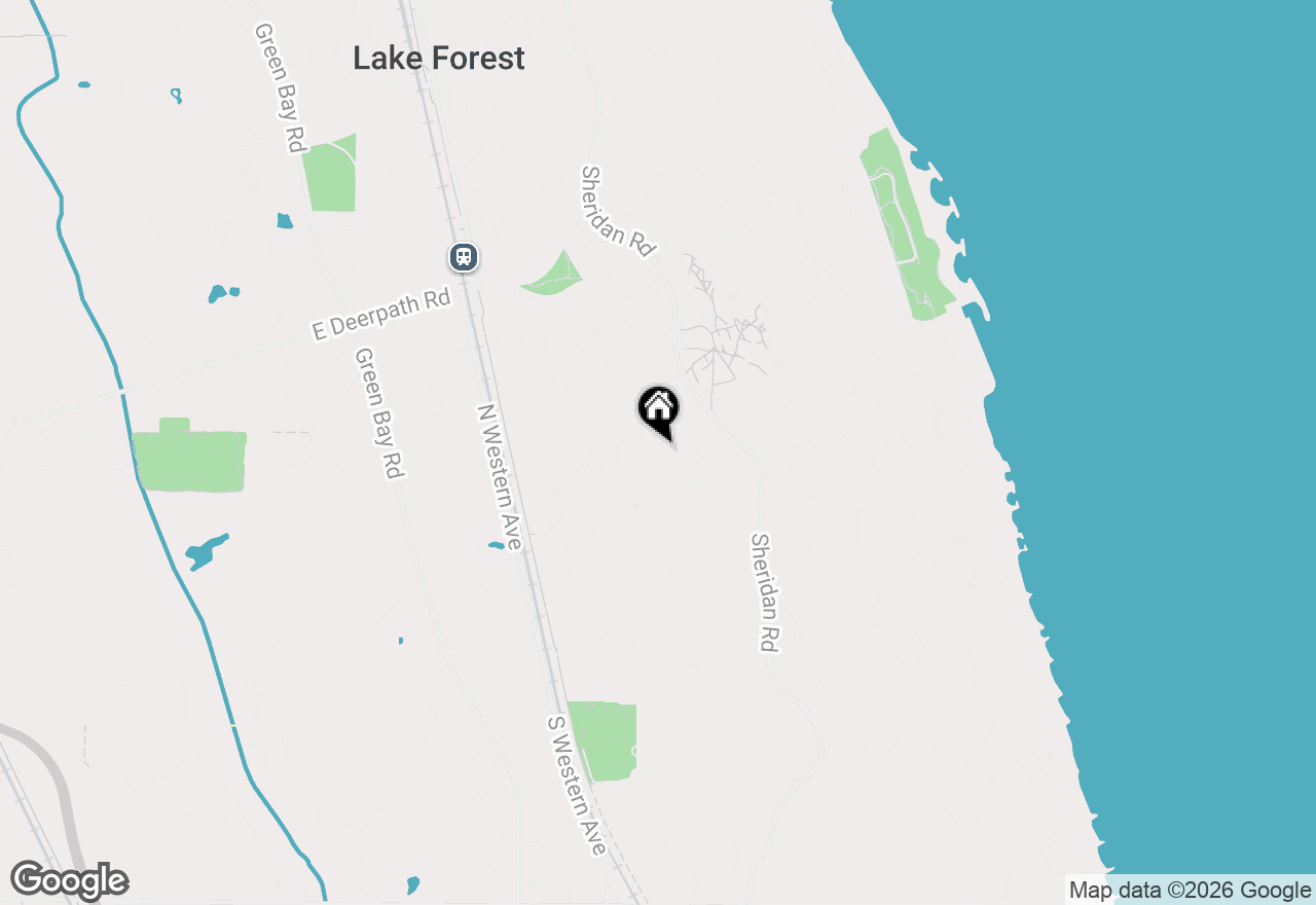 Map of 375 Washington Road, Lake Forest, IL 60045