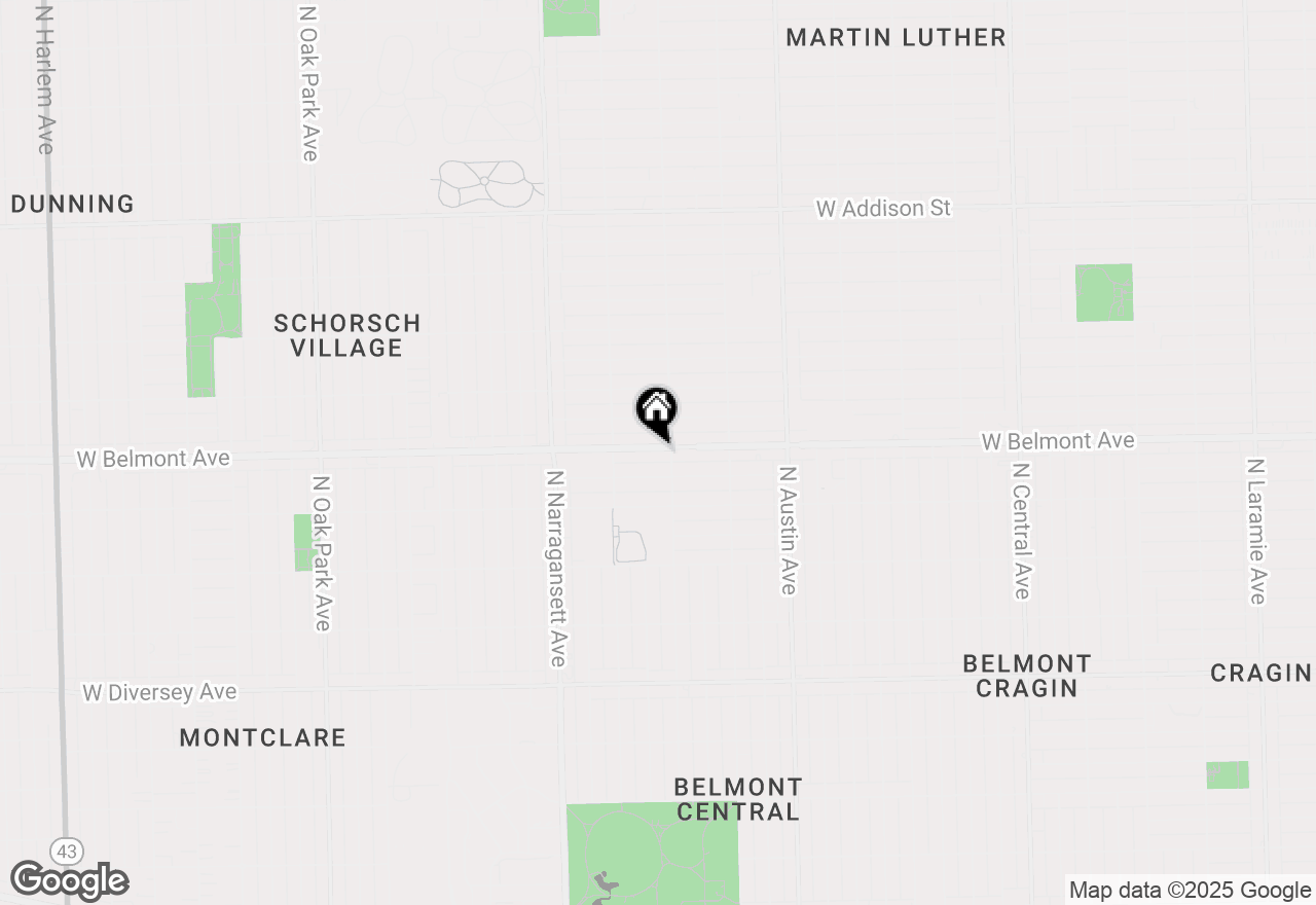 Map of 6213 W Belmont Avenue, Chicago, IL 60634