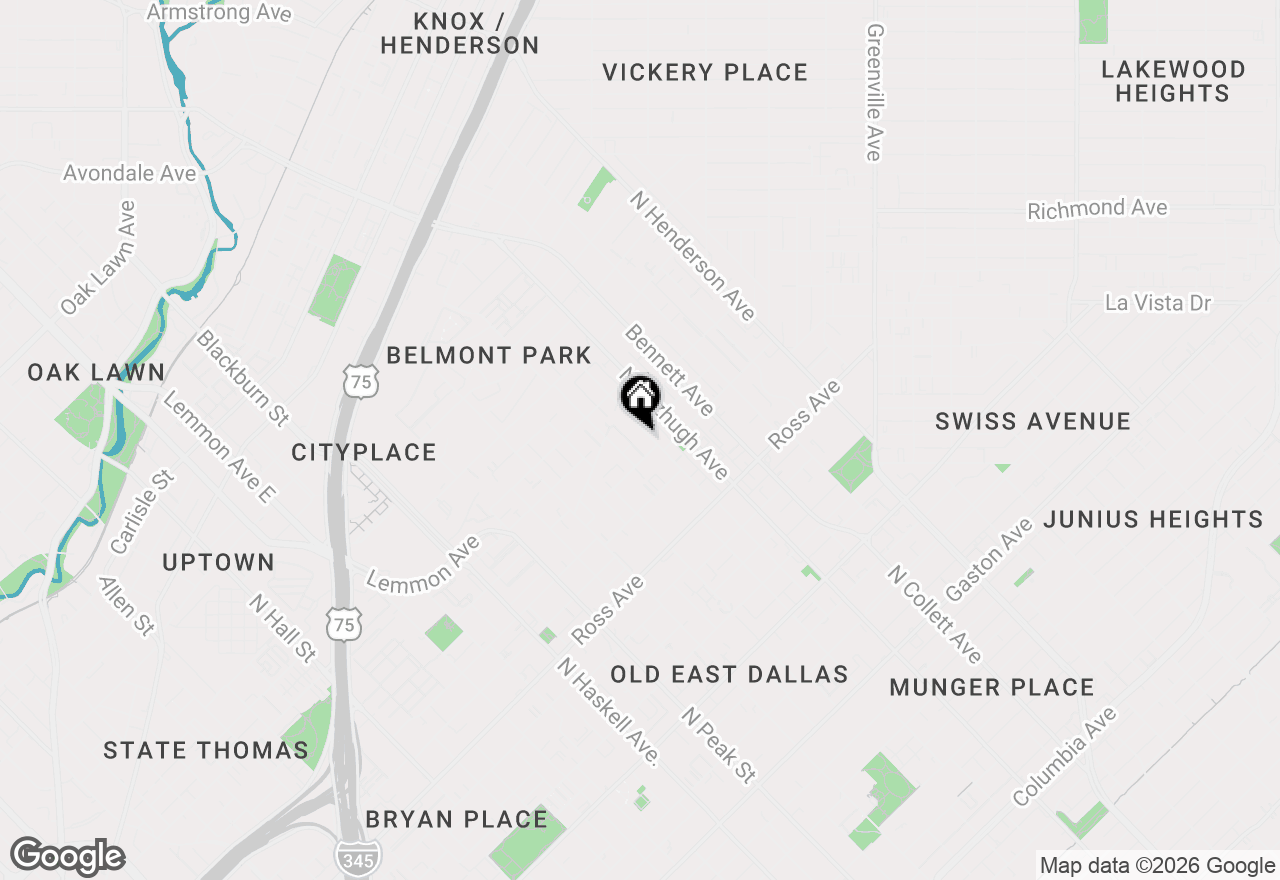 Map of 2015 N Prairie Avenue #102, Dallas, TX 75204