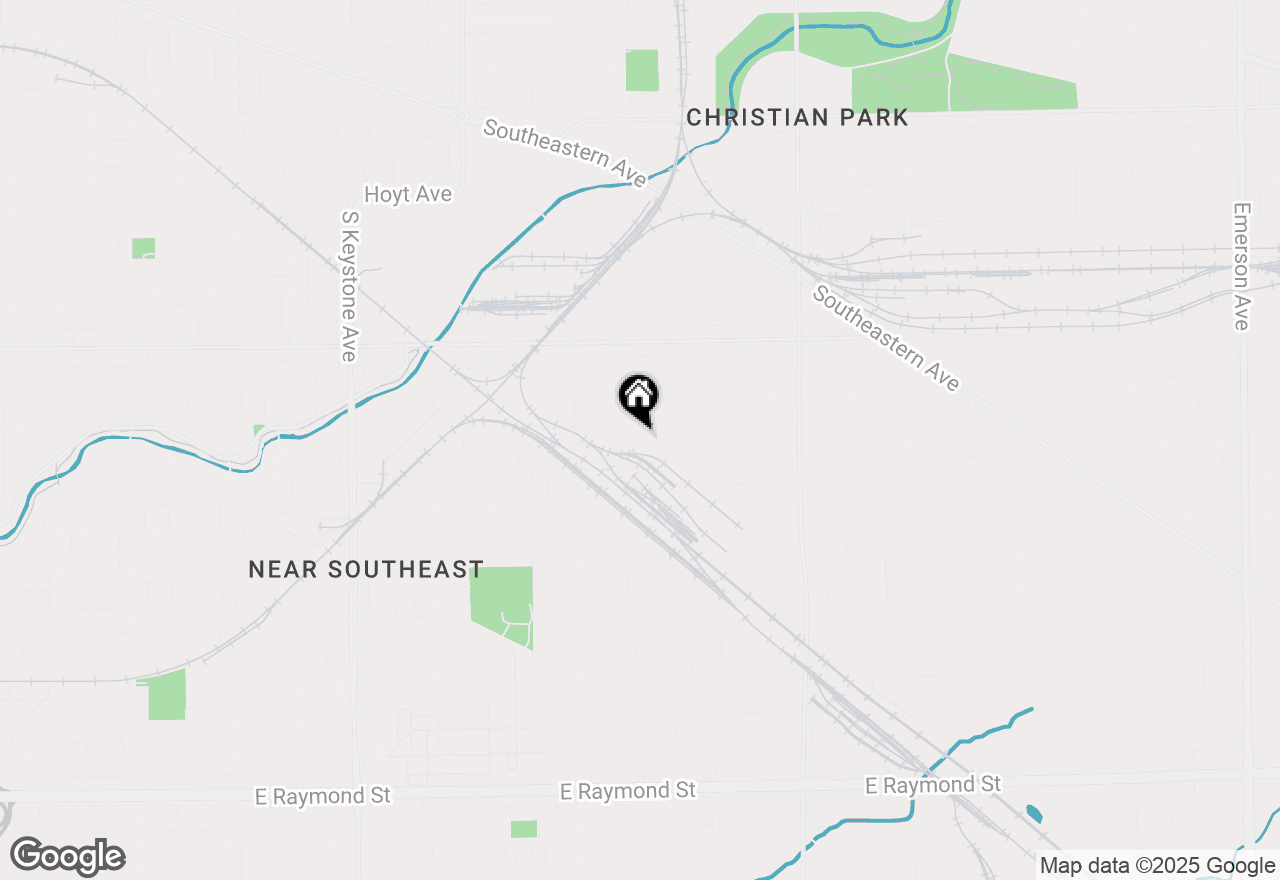 Map of 1233 Vandeman Street, Indianapolis, IN 46203