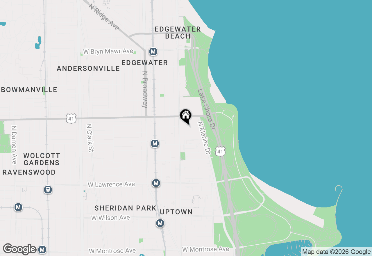 Map of 935 W Winona Street #GDNN, Chicago, IL 60640