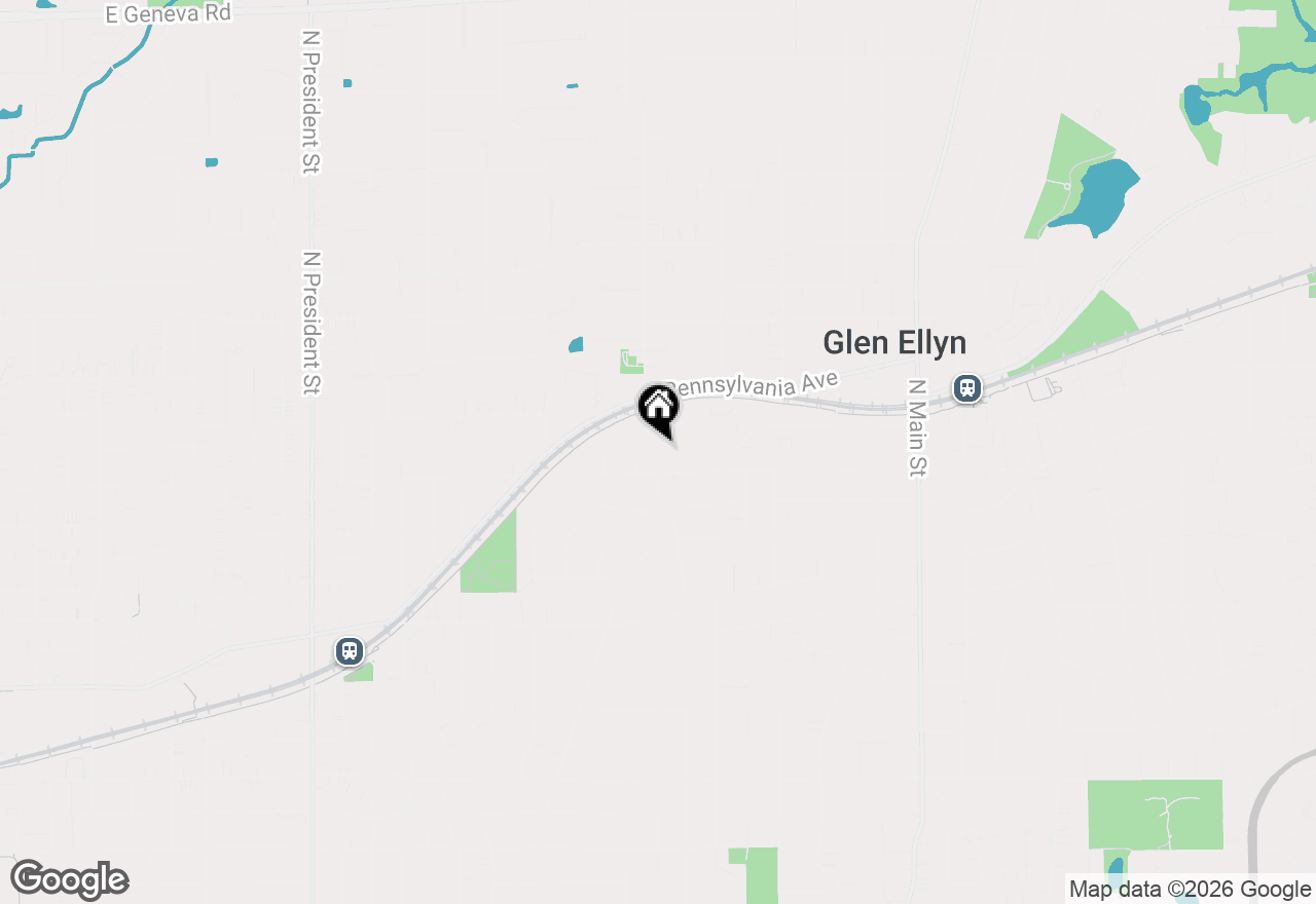 Map of 420 Dawn Avenue, Glen Ellyn, IL 60137