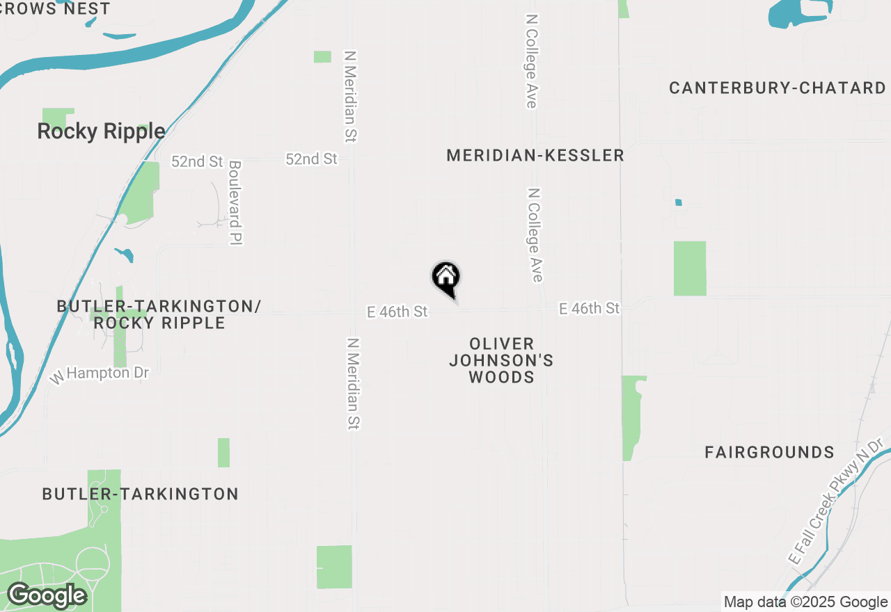 Map of 324 E 46th Street, Indianapolis, IN 46205