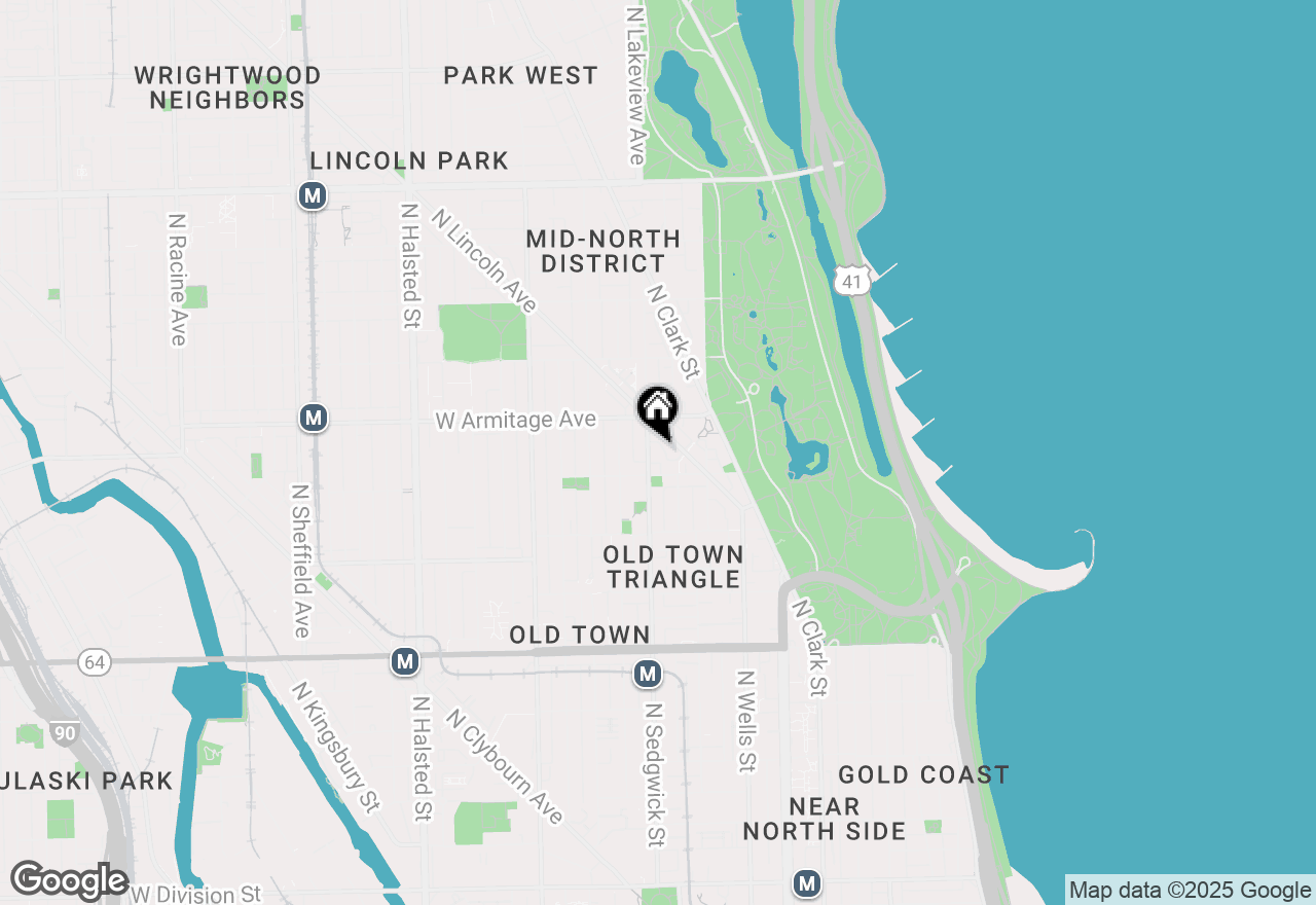 Map of 1923 N Sedgwick Street #2F, Chicago, IL 60614