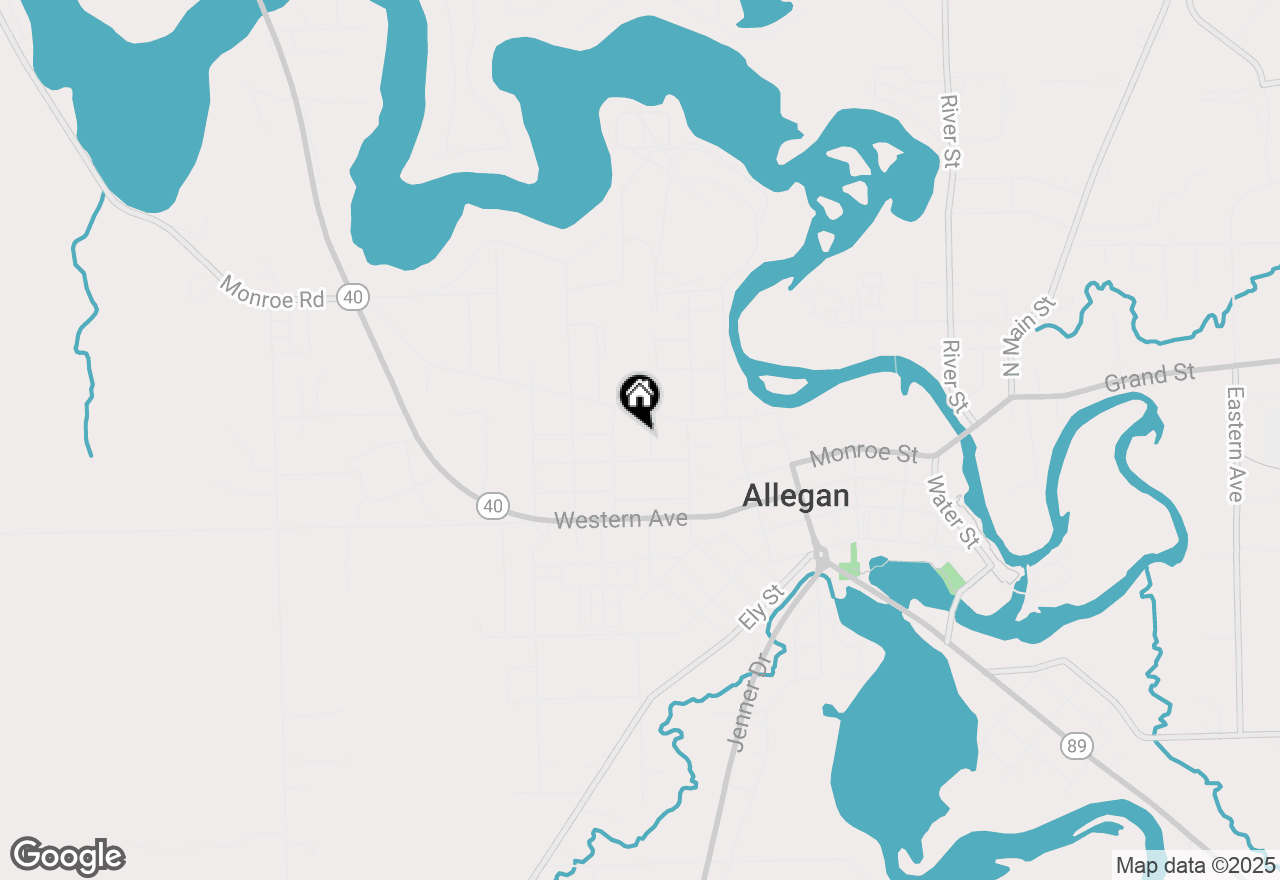 Map of 121 Adams Street, Allegan, MI 49010