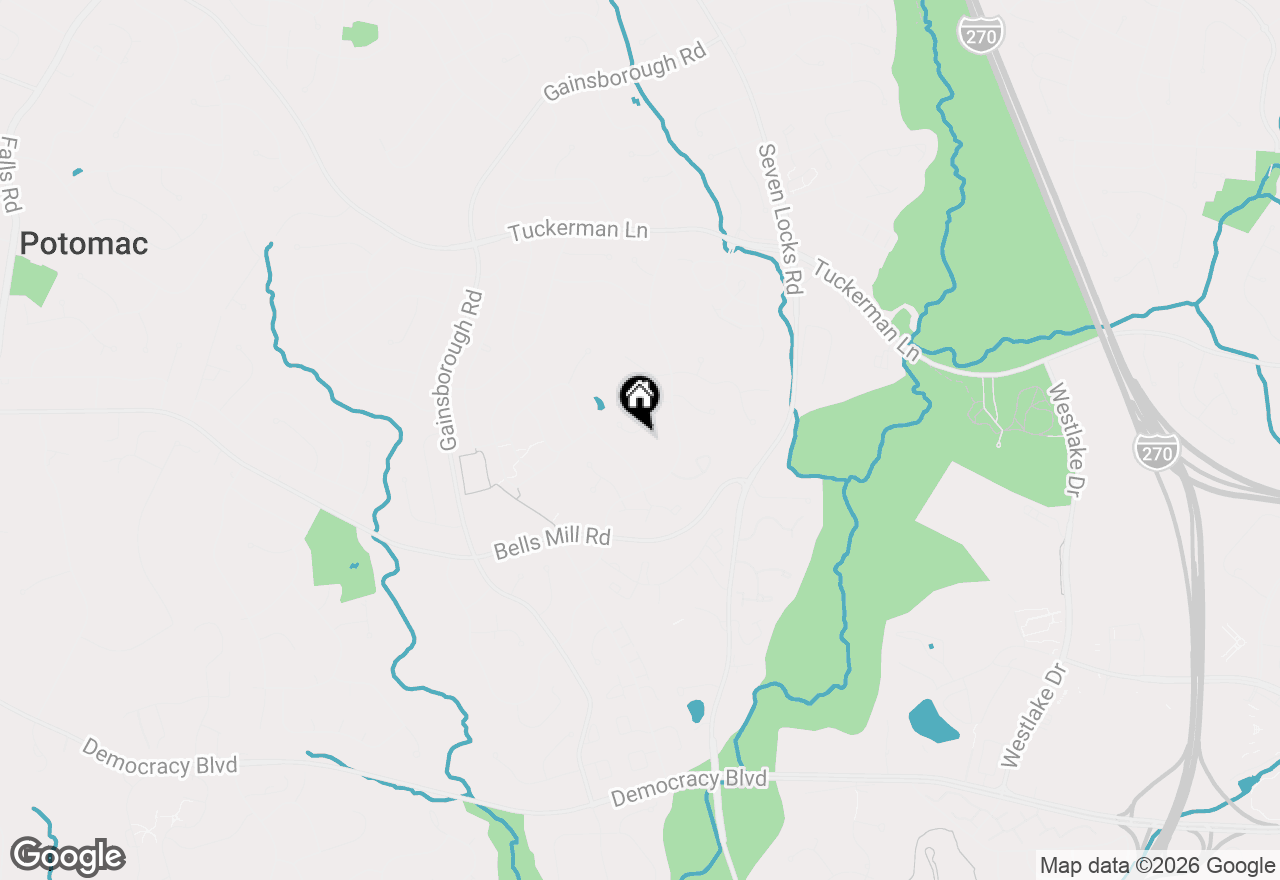 Map of 8216 Inverness Hollow Terrace, Potomac, MD 20854