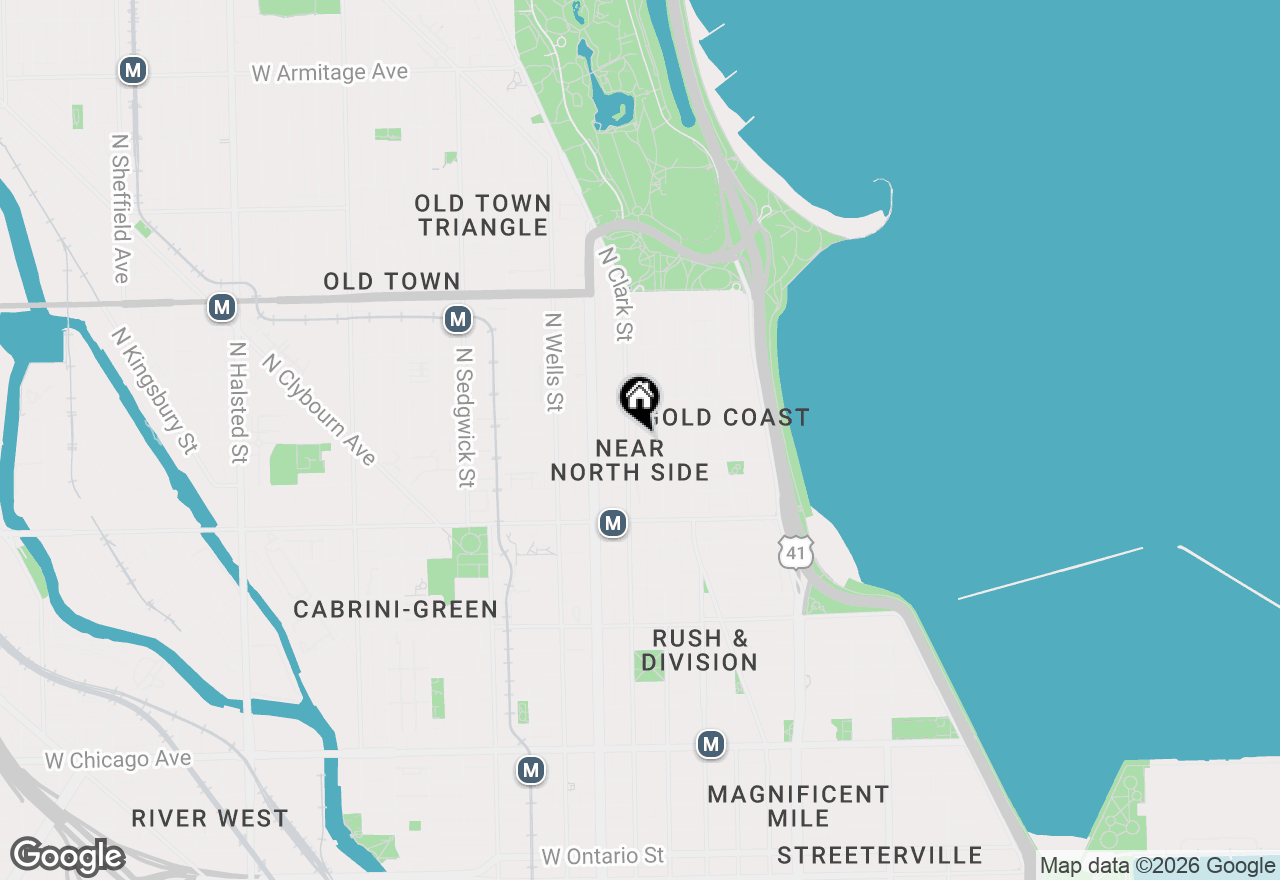 Map of 1324 N Sandburg Terrace, Chicago, IL 60610