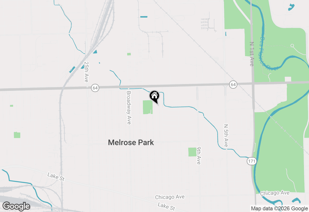 Map of 1718 N 15th Avenue, Melrose Park, IL 60160