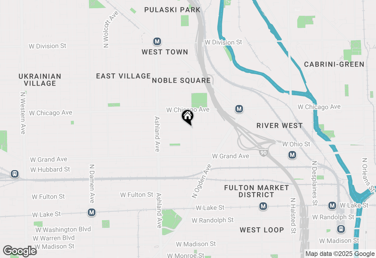 Map of 1411 W Huron Street #2, Chicago, IL 60642