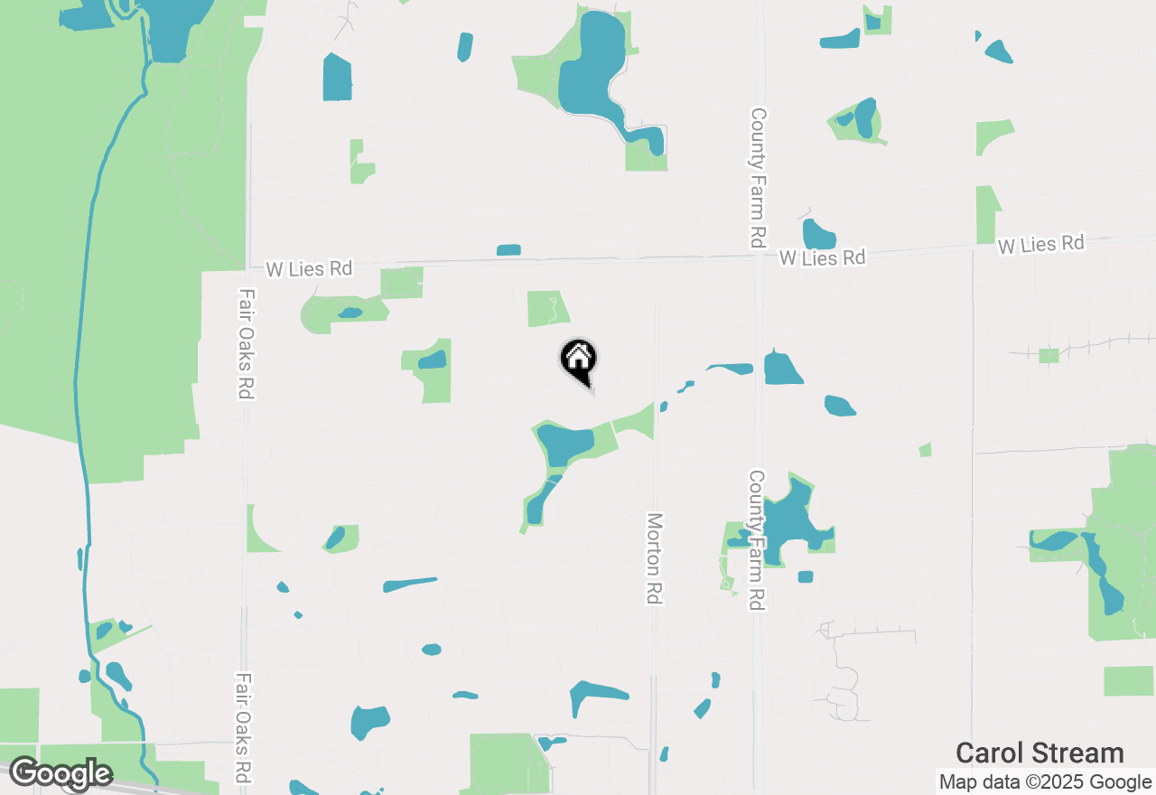 Map of 1080 Birchbark Trail, Carol Stream, IL 60188