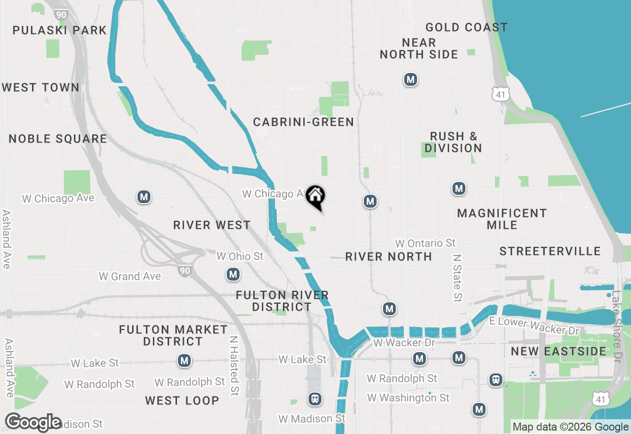 Map of 446 W Huron Street, Chicago, IL 60654