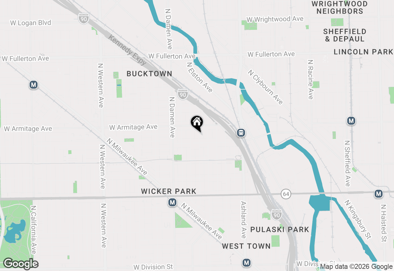 Map of 1924 N Honore Street #2R, Chicago, IL 60622